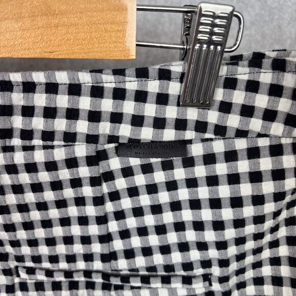 Scotch & Soda Pants Women's Size XL Aloha Hula Trouser High Rise Gingham Check - Picture 7 of 15